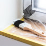 Vollverklebter PREMIUM Flachpinsel mit schwarzen Borsten und 90% Tops