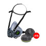 Alfa Halbmasken-Set ABEK1P3R bestehend aus: 1x 90750000 Halbmaske 8x 90760030 Filter ABEK1P3R