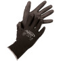 PU-beschichteter Nylon-Feinstrickhandschuh in schwarz