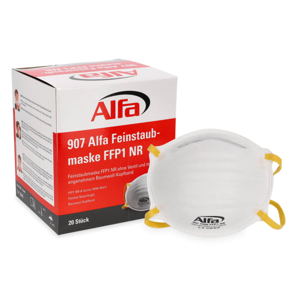 907 Alfa Feinstaubmaske FFP1 (ohne Ventil)